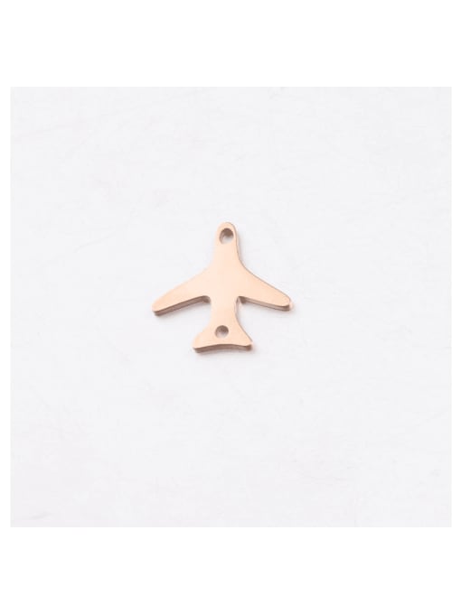 MEN PO Stainless steel small plane two-hole pendant pendant 0