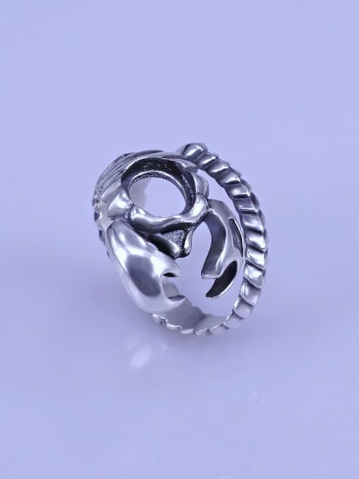 Supply 925 Sterling Silver Round Ring Setting Stone size: 8*10mm 1