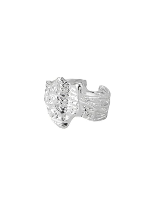 Irregular texture ring 925 Sterling Silver Irregular Minimalist Band Ring