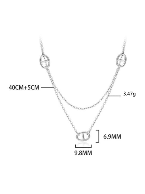YUANFAN 925 Sterling Silver Geometric Minimalist Necklace 2