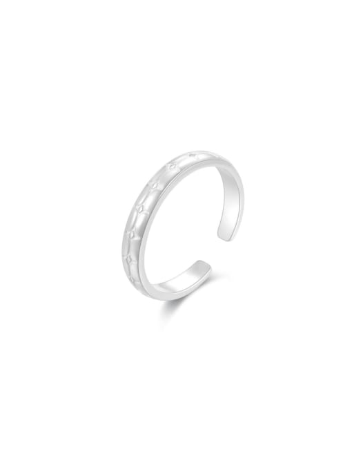 YUANFAN 925 Sterling Silver Geometric Trend Band Ring