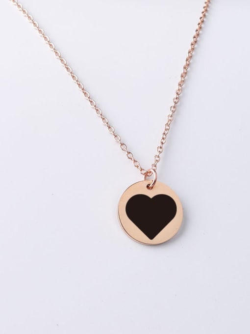 Rose Gold 49 Stainless steel Round Minimalist Necklace
