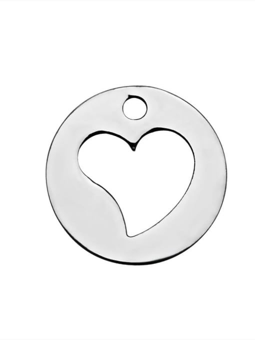 FTime Stainless steel Heart Charm Diameter : 12 mm