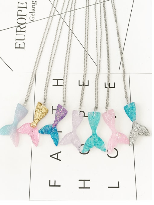 FTime Resin Fish Cute Link Necklace Height: 45cm 2