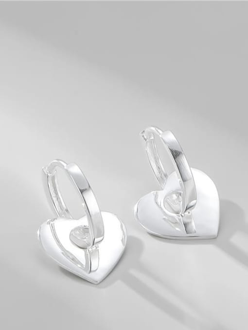 Love ear ring 925 Sterling Silver Heart Minimalist Huggie Earring