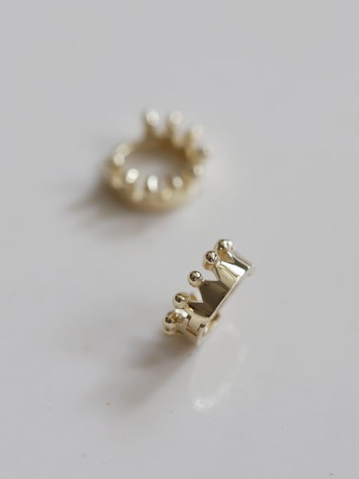 ZEMI 925 Sterling Silver Crown Minimalist Clip Earring 0