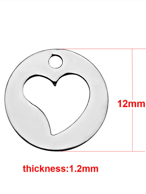 FTime Stainless steel Heart Charm Diameter : 12 mm 1