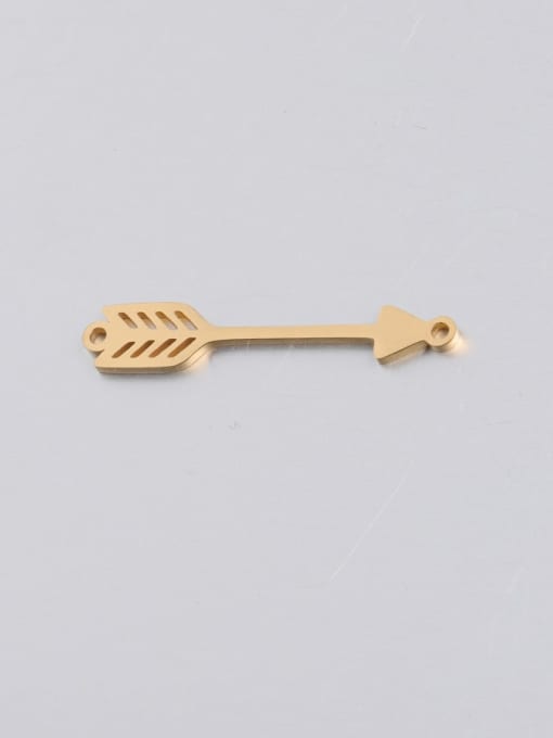 golden Stainless steel feather type arrow double hole pendant/ Connectors