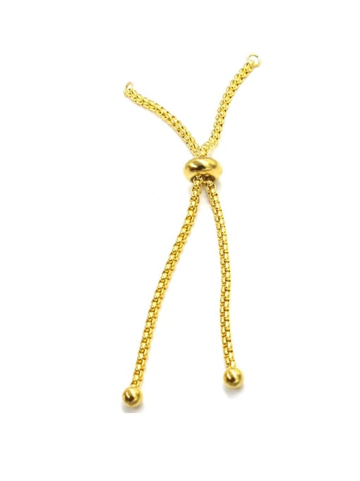 golden Stainless steel plastic beads adjustable pull box chain