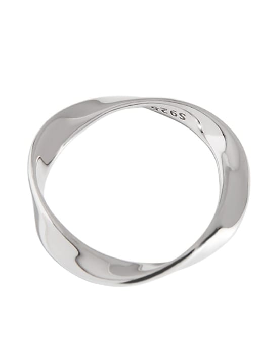 YUANFAN 925 Sterling Silver Mobius twist Band Ring