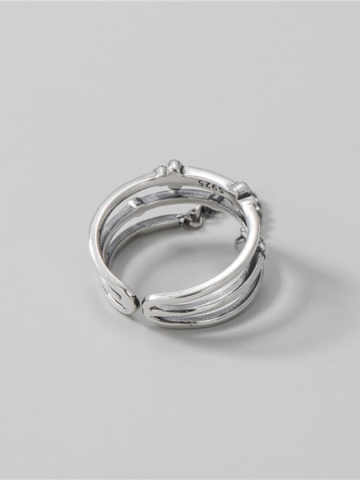 ARTTI 925 Sterling Silver Irregular Vintage Stackable Ring 2