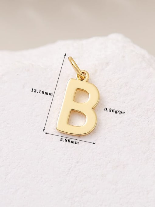 14 K gold H 11359 Brass Minimalist English  Letter  Pendant