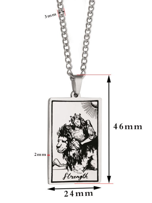 M&J Strength's Tarot hip hop stainless steel titanium steel necklace 1