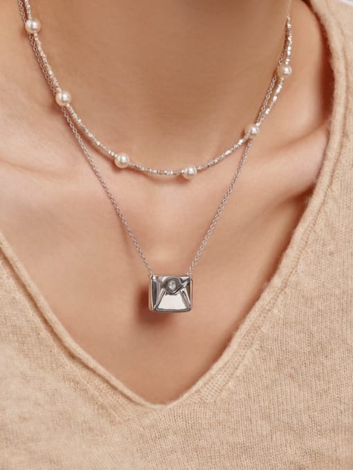 STL-Silver Jewelry 925 Sterling Silver Geometric Minimalist Necklace 2