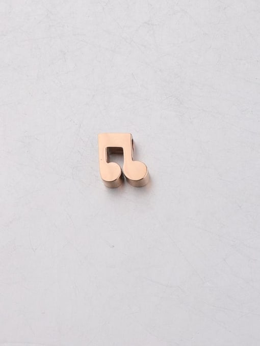 Rose Gold Stainless steel Musical Note Bead Pendant