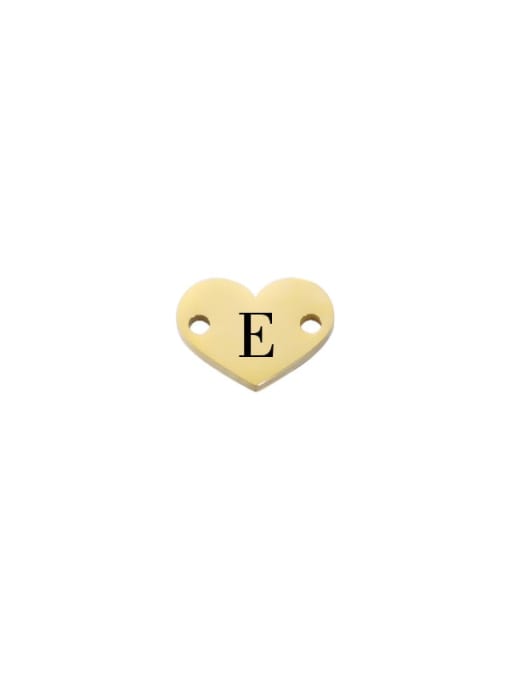 E Stainless Steel Laser Lettering  Heart  Diy Jewelry Accessories