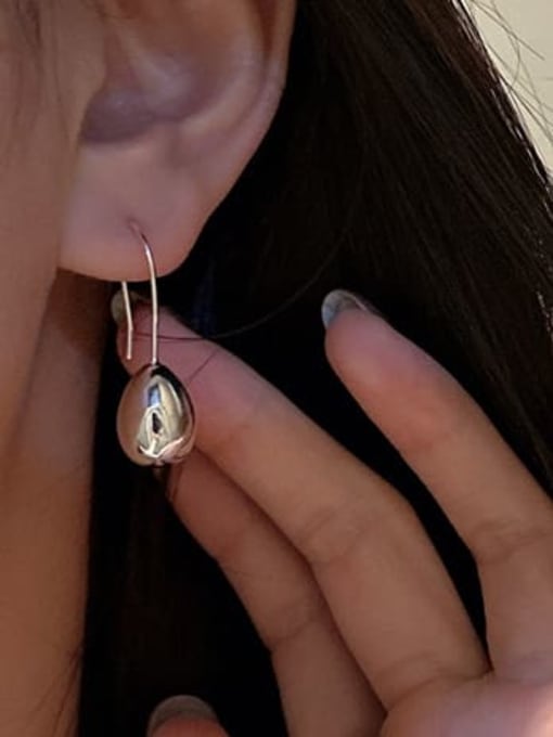 ARTTI 925 Sterling Silver Water Drop Minimalist Hook Earring 1