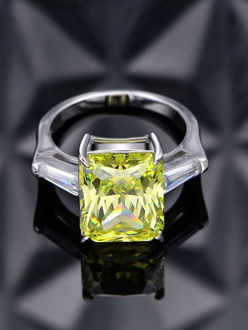 Apple Green 12 925 Sterling Silver High Carbon Diamond Geometric Dainty Band Ring