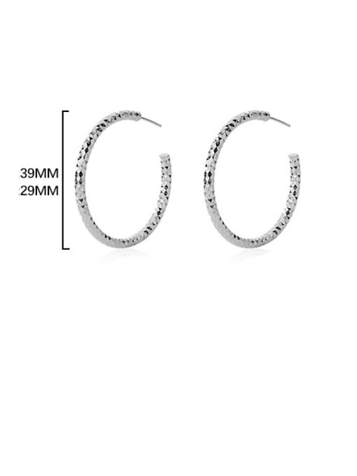 YUANFAN 925 Sterling Silver Geometric Minimalist Hoop Earring 2