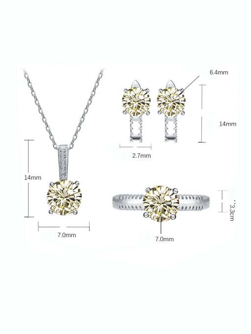 A&T Jewelry 925 Sterling Silver Cubic Zirconia Geometric Luxury Huggie Earring 3