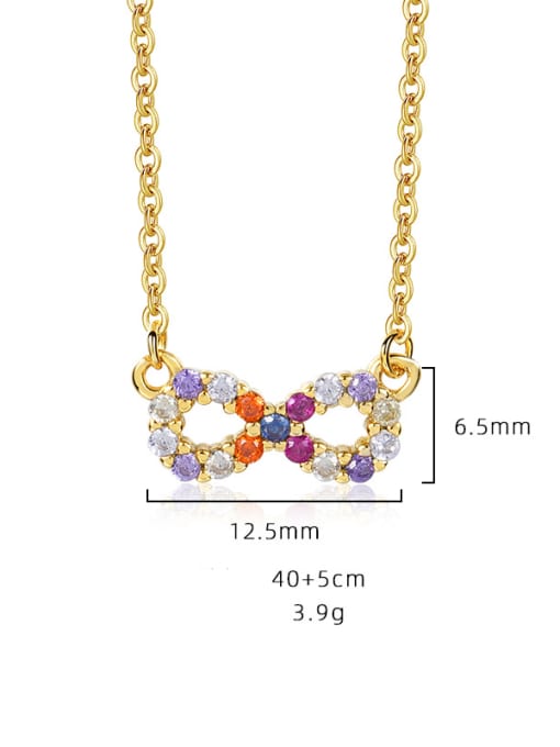 A2414 Gold 925 Sterling Silver Cubic Zirconia Geometric Minimalist Necklace