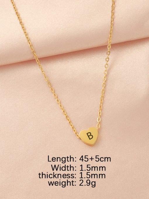 golden Stainless steel Heart Minimalist Necklace