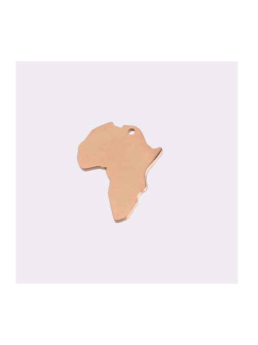 MEN PO Stainless Steel Africa Map Shape Pendant 0
