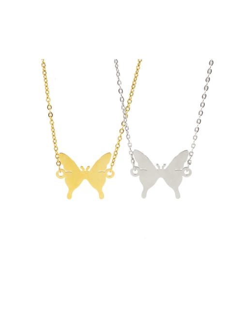 MEN PO Stainless steel Butterfly Minimalist Necklace 1