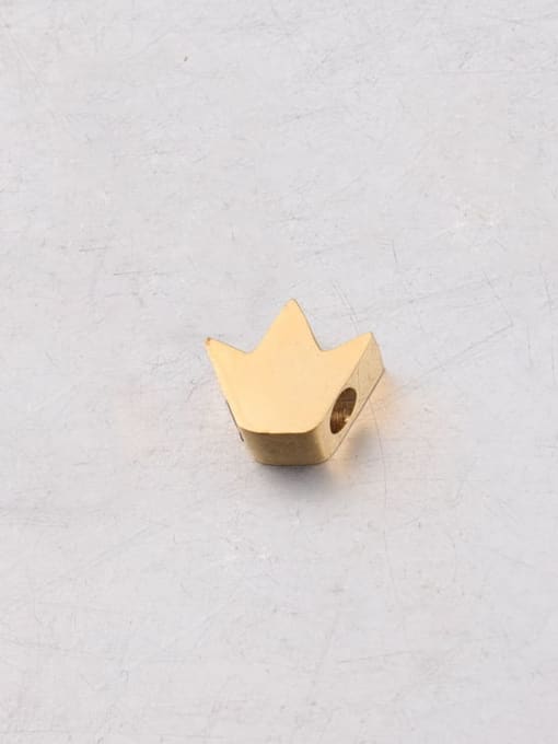 golden Stainless steel crown beads