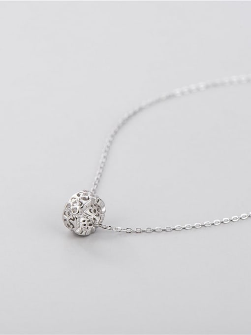 Necklace 925 Sterling Silver Round Minimalist Necklace