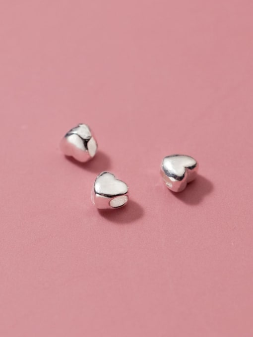FAN 925 Sterling Silver Heart Cute Beads 1