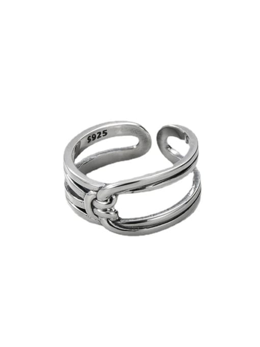 ARTTI 925 Sterling Silver Geometric Vintage Stackable Ring 2