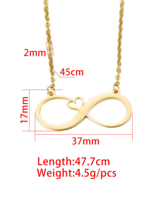 MEN PO Stainless steel Heart Minimalist Necklace 2