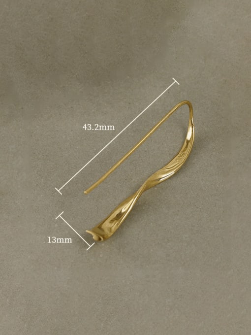 YUANFAN 925 Sterling Silver Geometric Minimalist Hook Earring 3