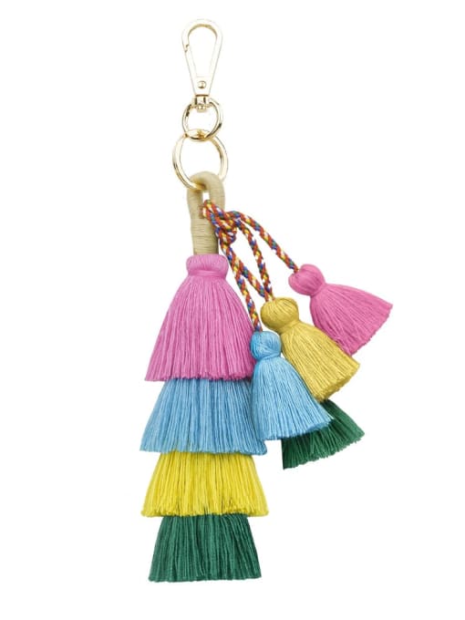 JMI Alloy Cotton Rope Tassel Bohemia Hand-Woven Bag Pendant
