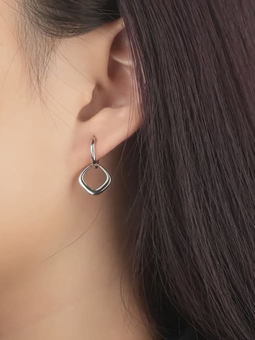 YUANFAN 925 Sterling Silver Geometric Minimalist Drop Earring 1