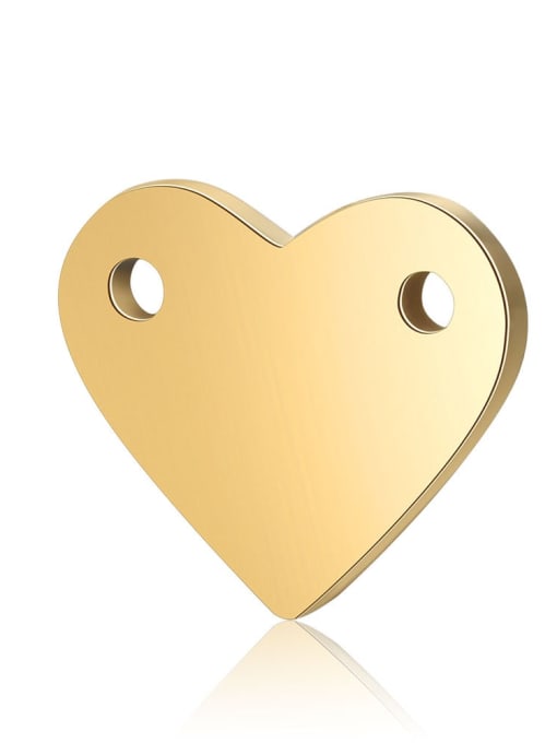 XT616 2 Stainless steel Heart Charm Height : 10 mm , Width: 12 mm