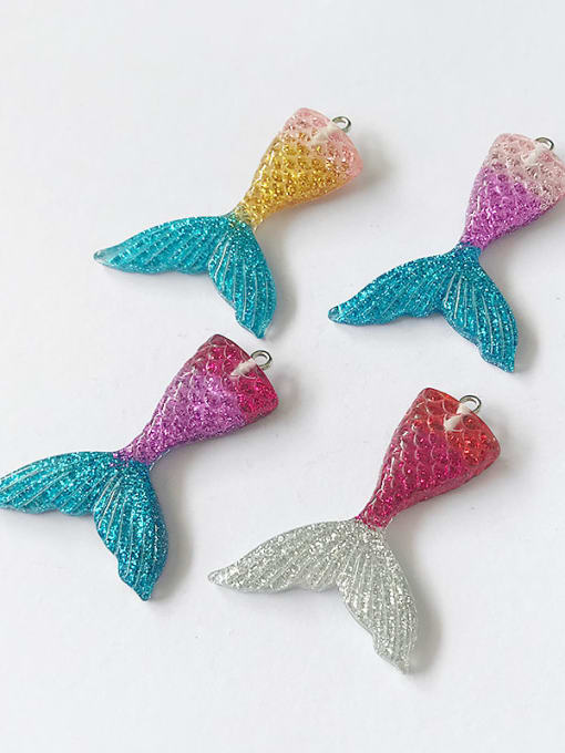 FTime Multicolor Resin Fish Charm Height : 2.3cm , Width: 3.05cm