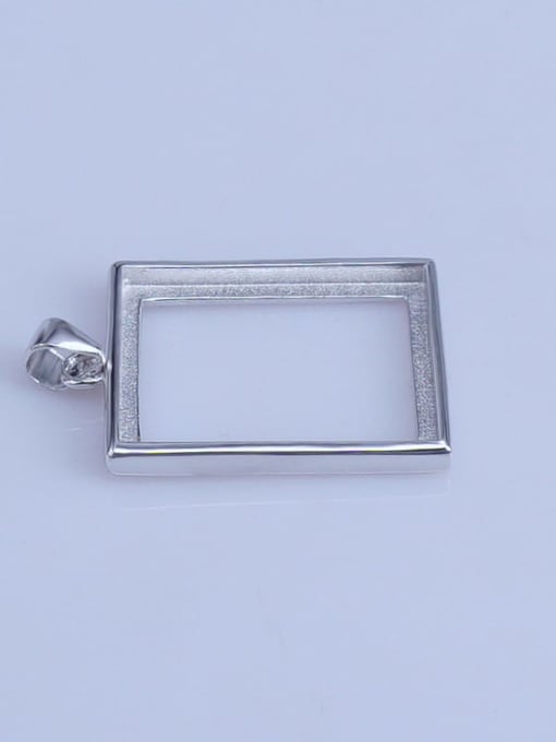 Supply 925 Sterling Silver Geometric Pendant Setting Stone size: 16*22mm 2
