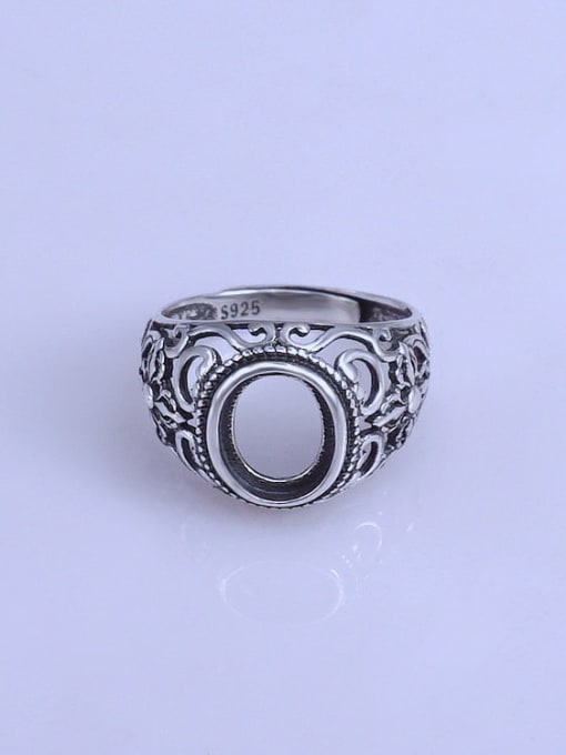 Supply 925 Sterling Silver Geometric Ring Setting Stone size: 8*10mm 0