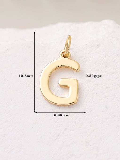 14 K gold H 11364 Brass Minimalist English  Letter  Pendant