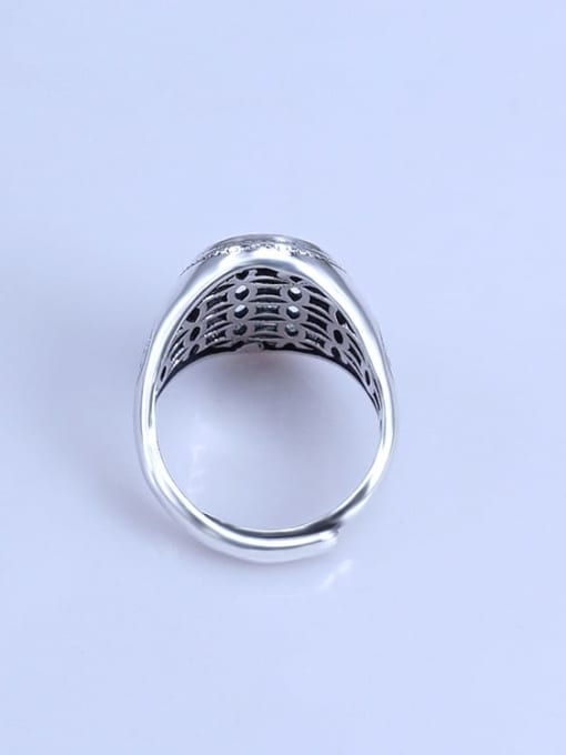 Supply 925 Sterling Silver Geometric Ring Setting Stone size: 12*18mm 2