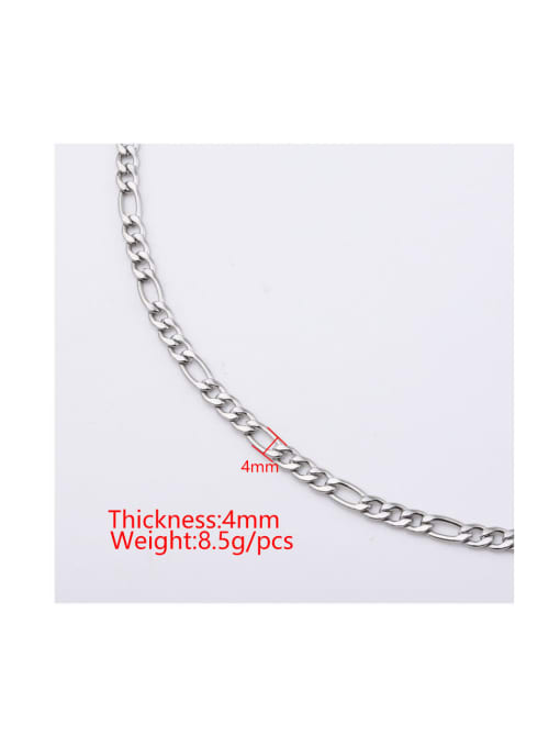 MEN PO Stainless Steel Figaro Chain Thick Chain 2