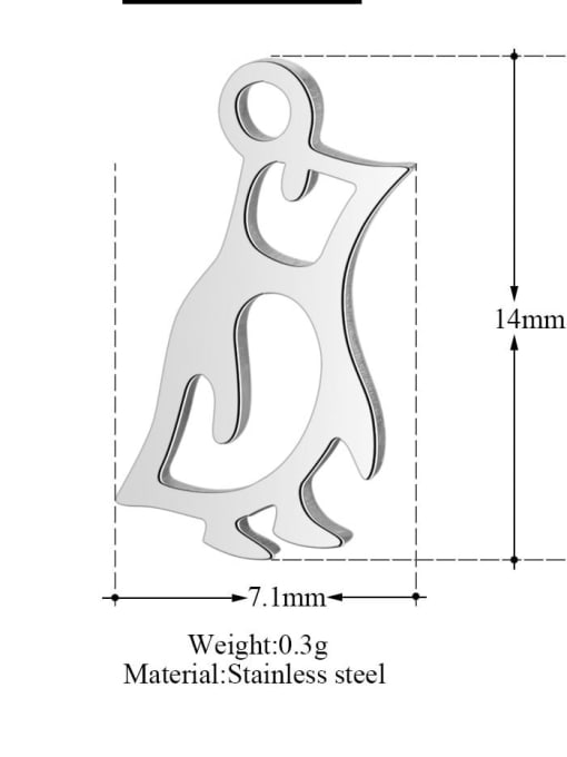 FTime Stainless steel Charm Height : 14 mm , Width: 7.1 mm 1