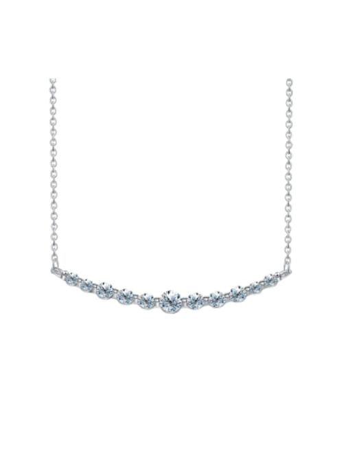 LOLUS 925 Sterling Silver Moissanite Round Dainty Necklace 1