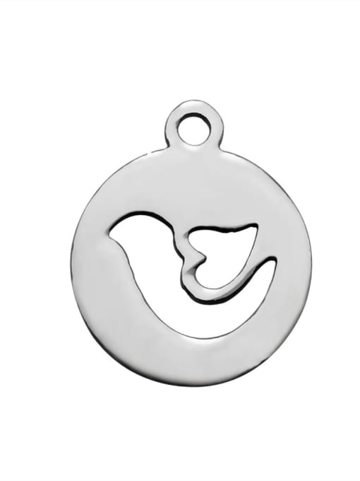 FTime Stainless steel Bird Charm Height : 14 mm , Width: 12 mm