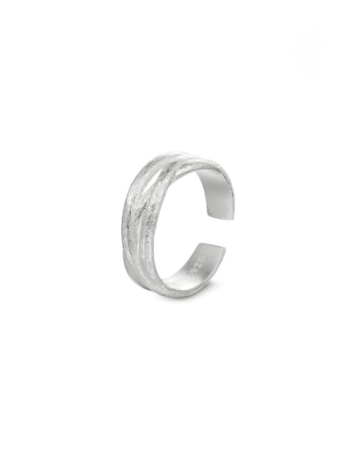 YUANFAN 925 Sterling Silver Geometric Minimalist Band Ring