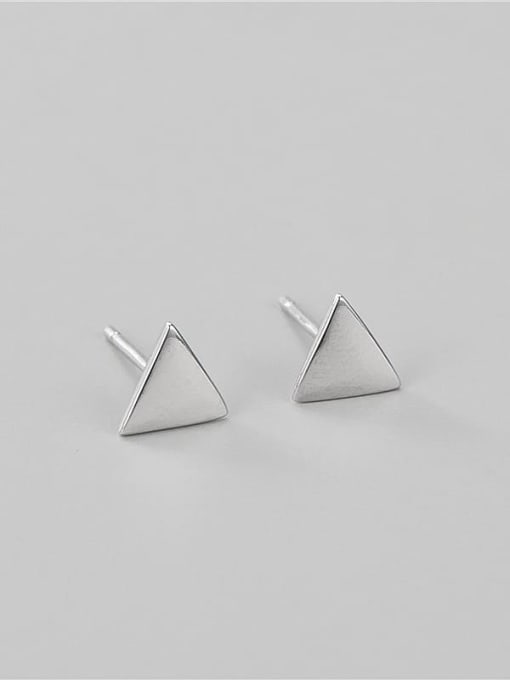 Triangular Earrings 925 Sterling Silver Geometric Minimalist Stud Earring