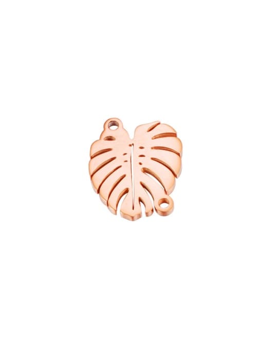 Rose Gold Stainless steel Leaf Minimalist Connectors
