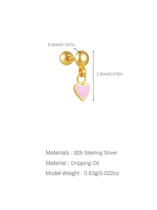 Single Gold 9 925 Sterling Silver Cubic Zirconia Bowknot Dainty Single Earring